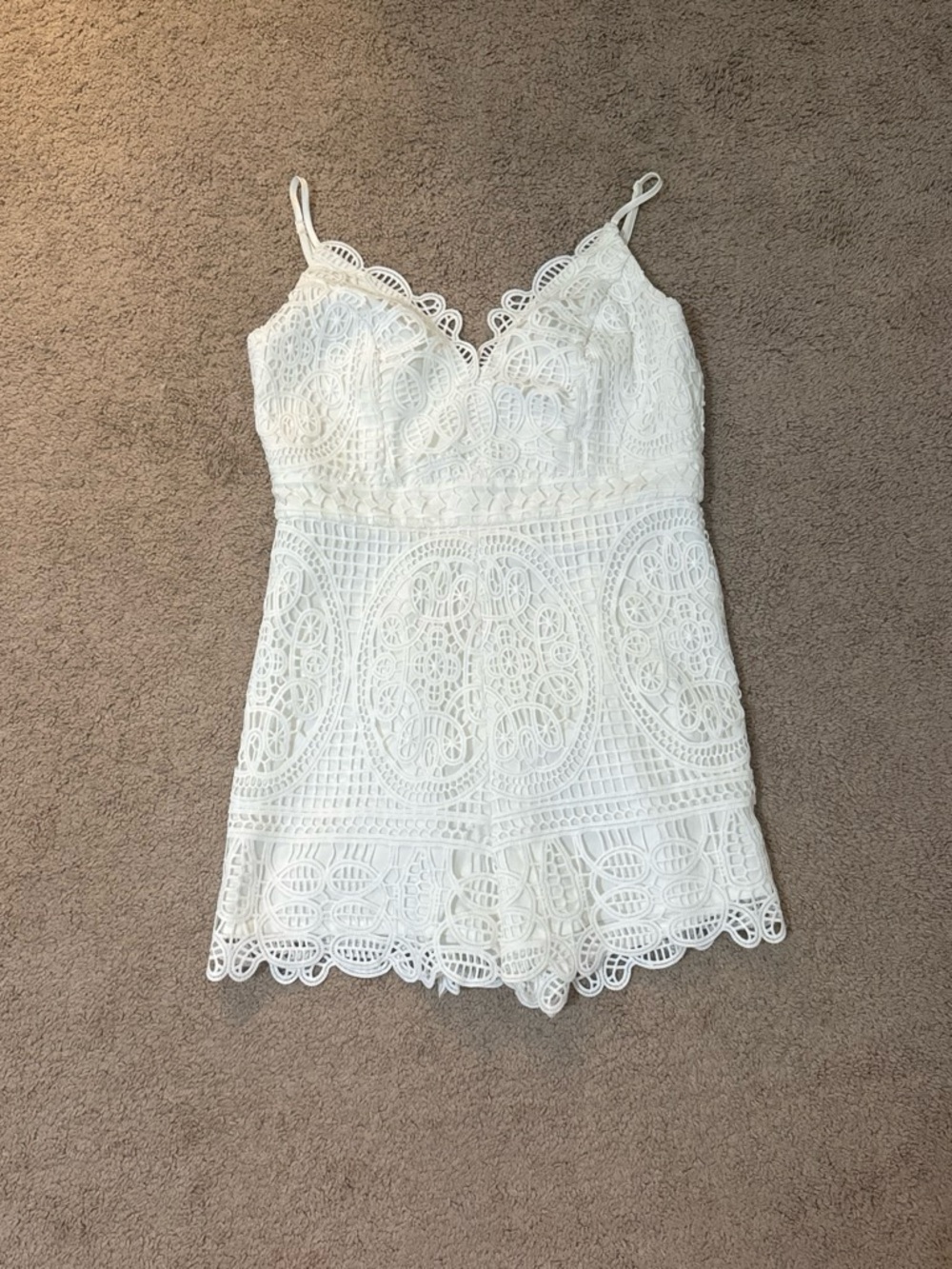White Lace Spaghetti-Strap Romper - Women Intimates & Sleepwear